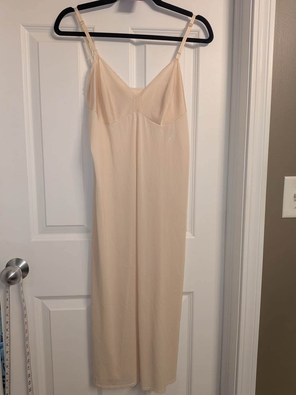 Vanity Fair Nude/Beige Full-Length Slip Chemise